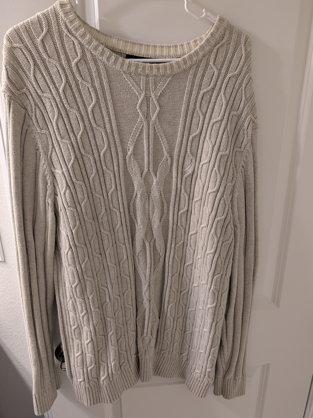 Nautica Women's Cable Crew Sweater - Light Beige